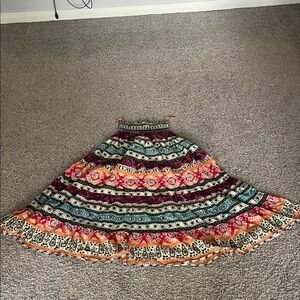 Patrons of Peace Multicolor A-Line Skirt